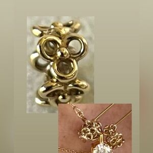 14k Gold Pandora Flower Spacer